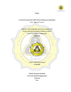 Skripsi Evaluasi Penerapan ISO 14001 (Sistem Manajemen