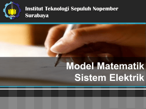 Model Matematik Sistem Elektrik - Share ITS