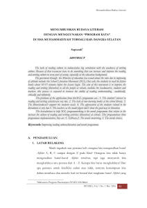 MENUMBUHKAN BUDAYA LITERASI DENGAN MENGGUNAKAN