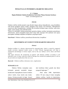 pemantauan penderita diabetes mellitus monitoring of patient with