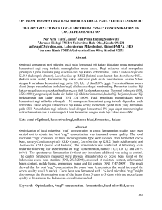 OPTIMASI KONSENTRASI RAGI MIKROBA LOKAL PADA