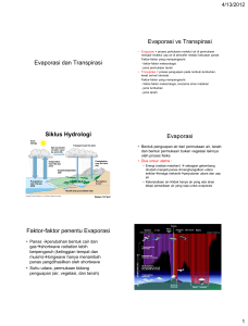 Evaporasi vs Transpirasi