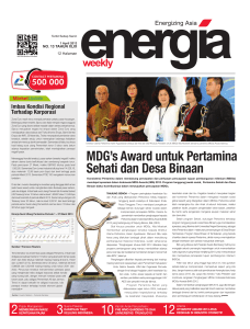 MDG`s Award untuk Pertamina Sehati dan Desa Binaan