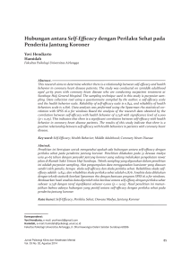 Hubungan antara Self-Efficacy dengan Perilaku