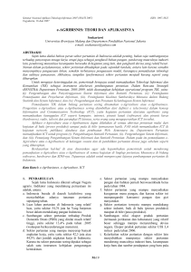 e-AGRIBISNIS: TEORI DAN APLIKASINYA