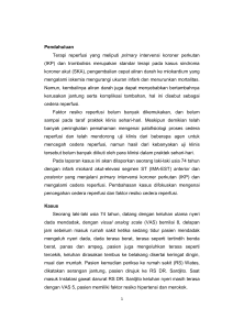 Pendahuluan Terapi reperfusi yang meliputi primary intervensi