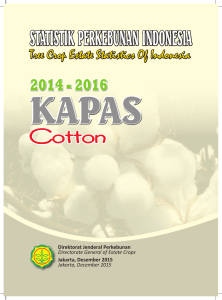 STATISTIK PERKEBUNAN INDONESIA Cotton