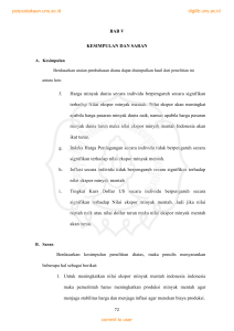 BAB V KESIMPULAN DAN SARAN f. Harga minyak dunia secara