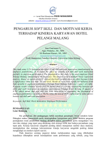 pengaruh soft skill dan motivasi kerja terhadap kinerja karyawan