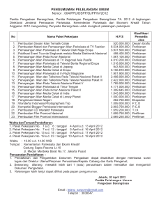 PENGUMUMAN PELELANGAN UMUM Nomor : 004/PPU/DSPP