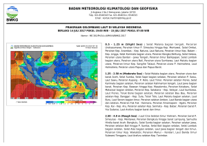 Prakiraan Cuaca Wilayah Pelayanan