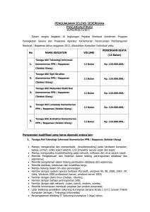 Dalam rangka kegiatan perbaikan dan pemeliharaan