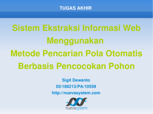 Sistem Ekstraksi Informasi Web Menggunakan Metode Pencarian