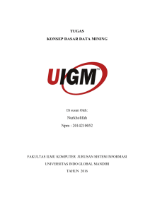 TUGAS KONSEP DASAR DATA MINING Nurkholifah Npm