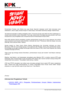 Berita KPK - Komisi Pemberantasan Korupsi