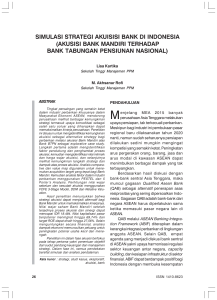 simulasi strategi akuisisi bank di indonesia (akusisi bank mandiri
