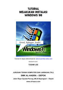 tutorial melakukan instalasi windows 98