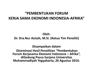 pembentukan forum kerja sama ekonomi indonesia-afrika