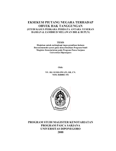 eksekusi piutang negara terhadap obyek hak