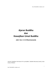 Ajaran Buddha dan Kewajiban Umat Buddha