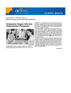 Harian Kontan – 25/02/2017, Hal. 11 Kerjasama Taspen Life