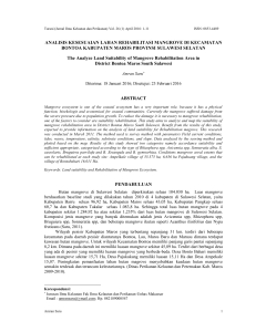 ANALISIS KESESUAIAN LAHAN REHABILITASI - Journal