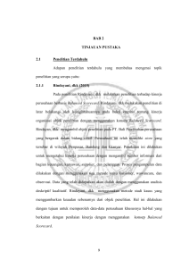 9 BAB 2 TINJAUAN PUSTAKA 2.1 Penelitian Terdahulu Adapun