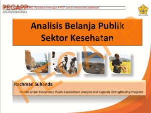 Analisis Belanja Publik Sektor Kesehatan