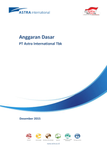 Anggaran Dasar - Astra International