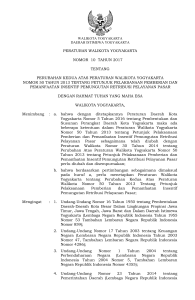 peraturan walikota yogyakarta nomor 10 tahun 2017 tahun 2014