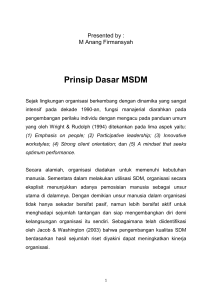 Prinsip Dasar MSDM - anangfirmansyahblog