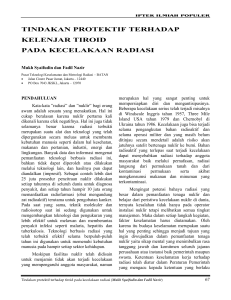 tindakan protektif terhadap kelenjar tiroid pada