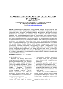 kapabilitas peradilan tata usaha negara di indonesia