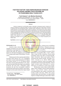 faktor-faktor yang berhubungan dengan kejadian anemia pada