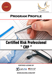 Certified Risk Professional “ CRP ”