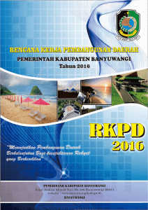 RKPD Pemerintah Kabupaten Banyuwangi 2016