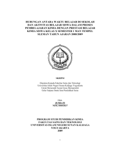 hubungan antara waktu belajar di sekolah dan aktivitas belajar