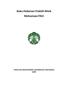 Buku Pedoman Praktik Klinik Mahasiswa FKUI