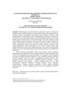 1 ANALISIS PENGARUH BAURAN PROMOSI TERHADAP