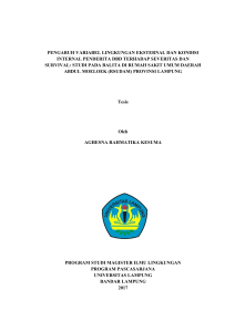 pengaruh variabel lingkungan eksternal dan kondisi internal