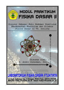 hukum ohm - Laboratorium Fisika Dasar FT.UNTIRTA