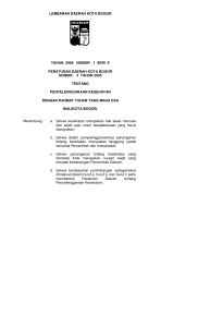 peraturan daerah kota bogor - JDIH Pemerintah Kota Bogor