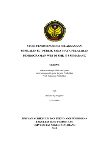 studi fenomenologi pelaksanaan penilaian uji publik pada