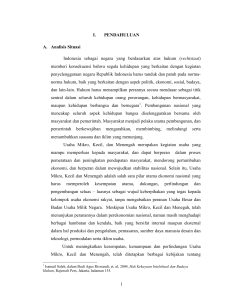 1 I. PENDAHULUAN A. Analisis Situasi Indonesia sebagai negara