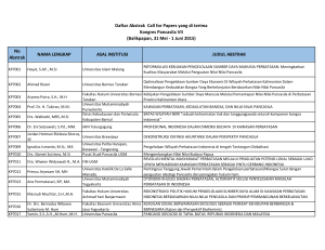 Daftar Abstrak Call for Papers yang di terima Kongres Pancasila VII