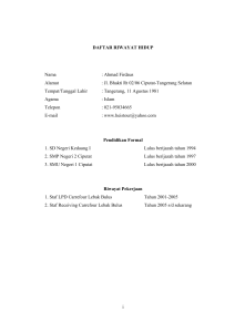 daftar riwayat hidup - Repository UIN Jakarta