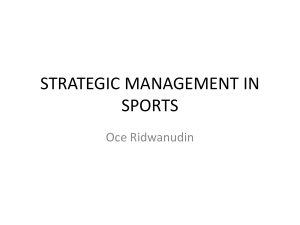 strategic management in sports