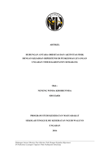 artikel hubungan antara obesitas dan aktivitas fisik dengan kejadian