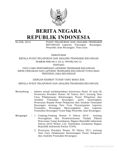 berita negara republik indonesia - Pusat Pelaporan dan Analisis