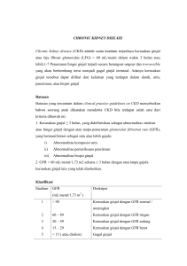 CHRONIC KIDNEY DISEASE Chronic kidney disease (CKD)